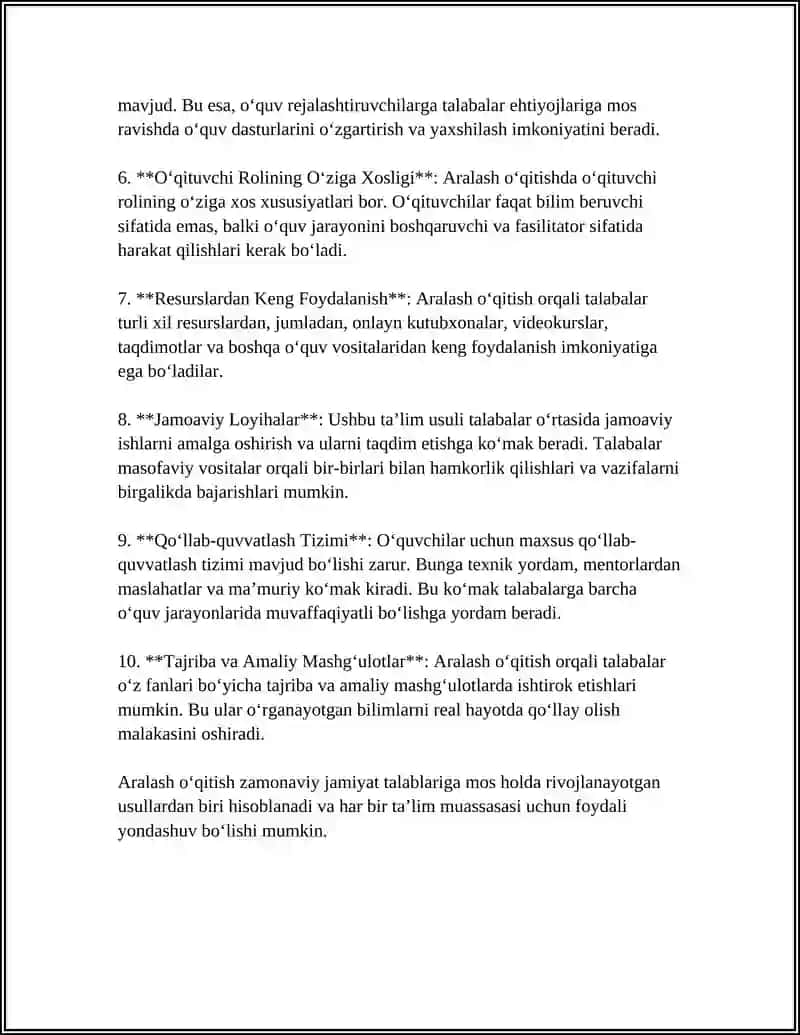 Aralash o‘qitish (Blended Learning) 4