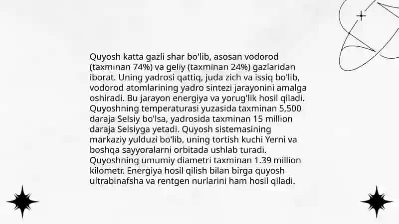 Quyosh sistemasi mavzular boʻyicha tabiiy va sunʼiy materiallardan koʻrgazmali qurollar tayyorlash 4