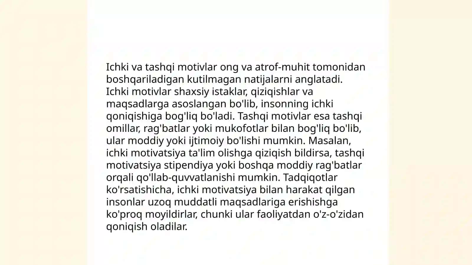 Motivatsiyani paydo bo‘lishi va so‘nishining psixologik mexanizmlari 4