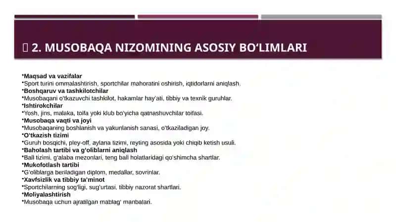 Musobaqa Nizomi va uni o‘tkazishning tashkiliy-uslubiyasoslari 4