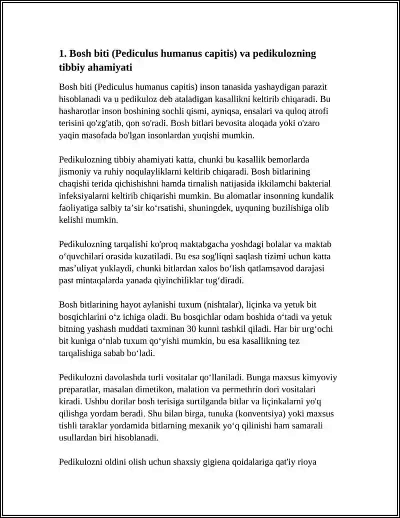 TIBBIYOTDA AHAMYATGA EGA BO'LGAN HASHORATLAR 4