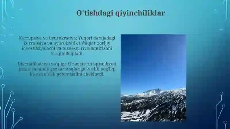 Oʻzbekistonda bozor iqtisodiyotining rivojlanishi 4