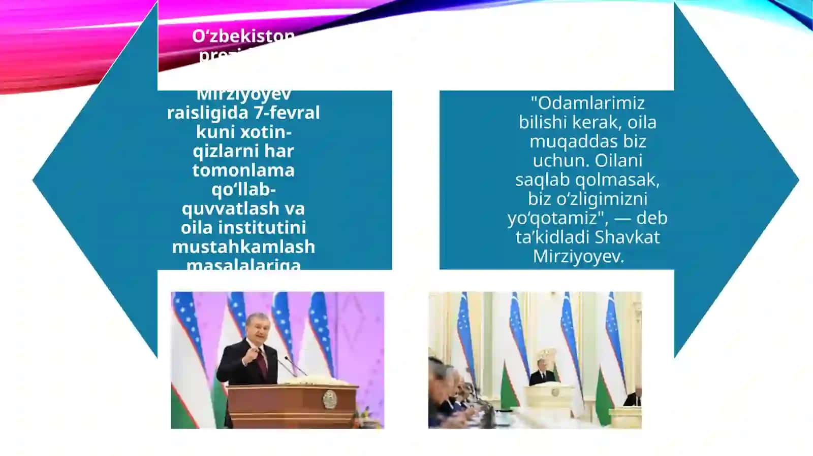 Oʻzbekiston respublikasi prezidentining oila va oila toʻgʻrisidagi fikrlari bayon etilgan asarlarni oʻrganish 4