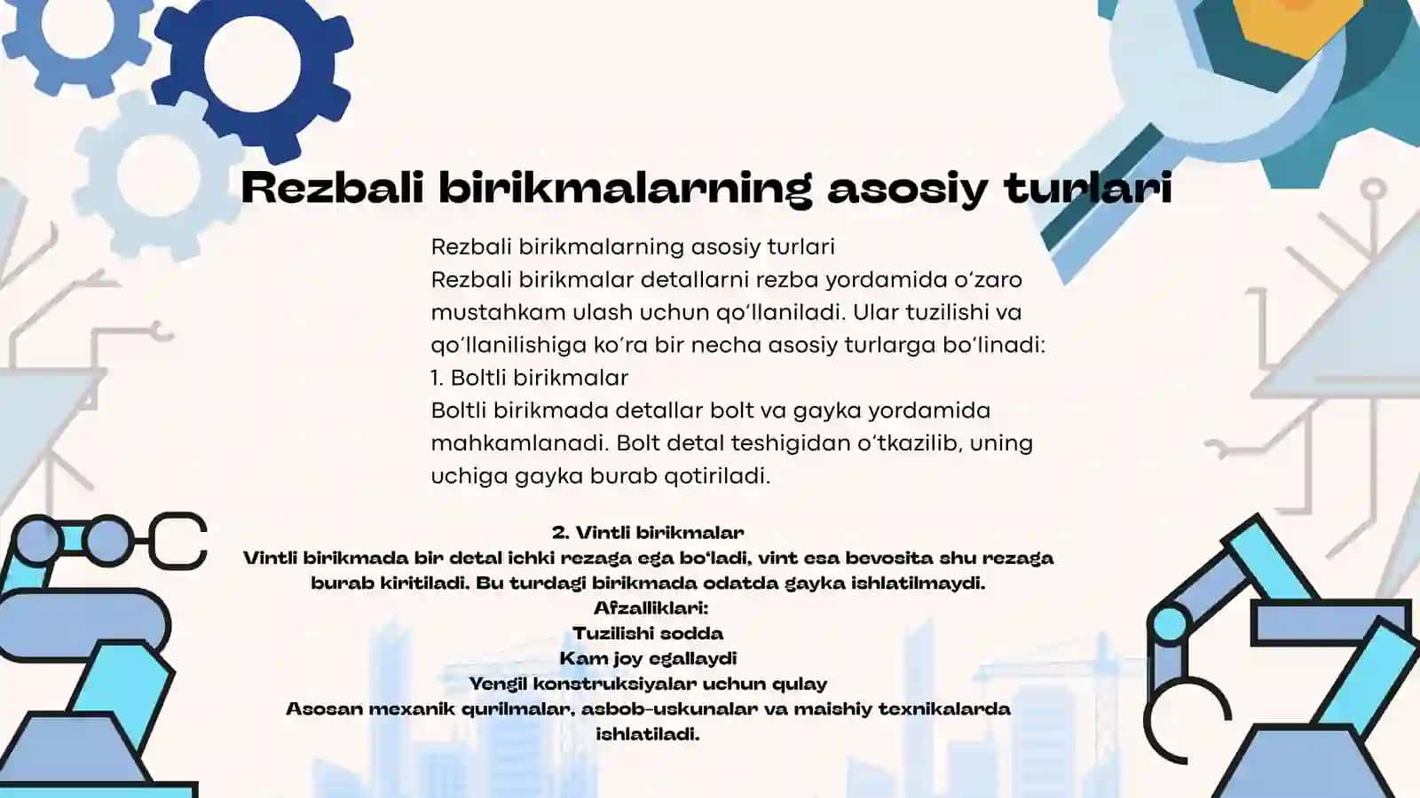 Rezbali birikmalarning RQ yordamida tiklash usuli 4