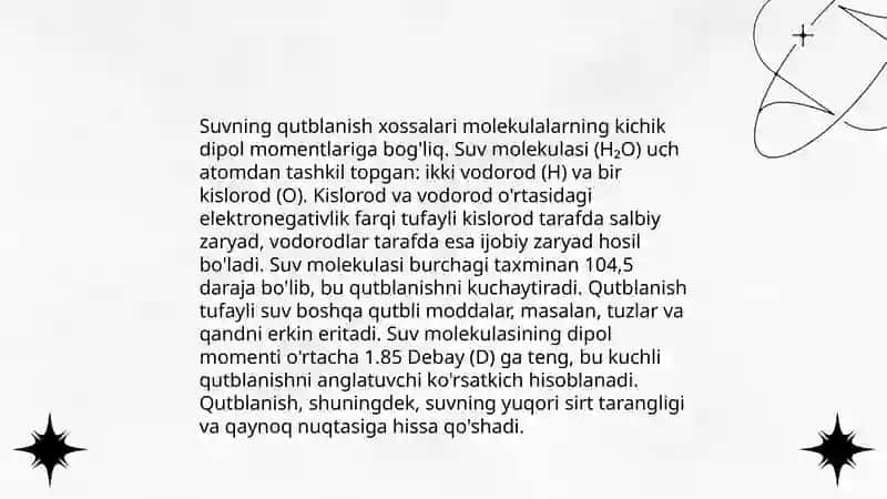 Suvni erituvchi sifatidagi anamal xossalari 4