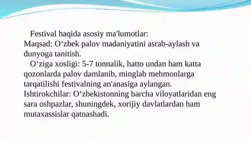 XALQARO OSH FESTIVALI. 4