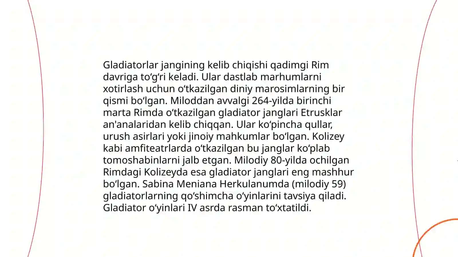 Gladiatorlar jangi va kelib chiqishi 4