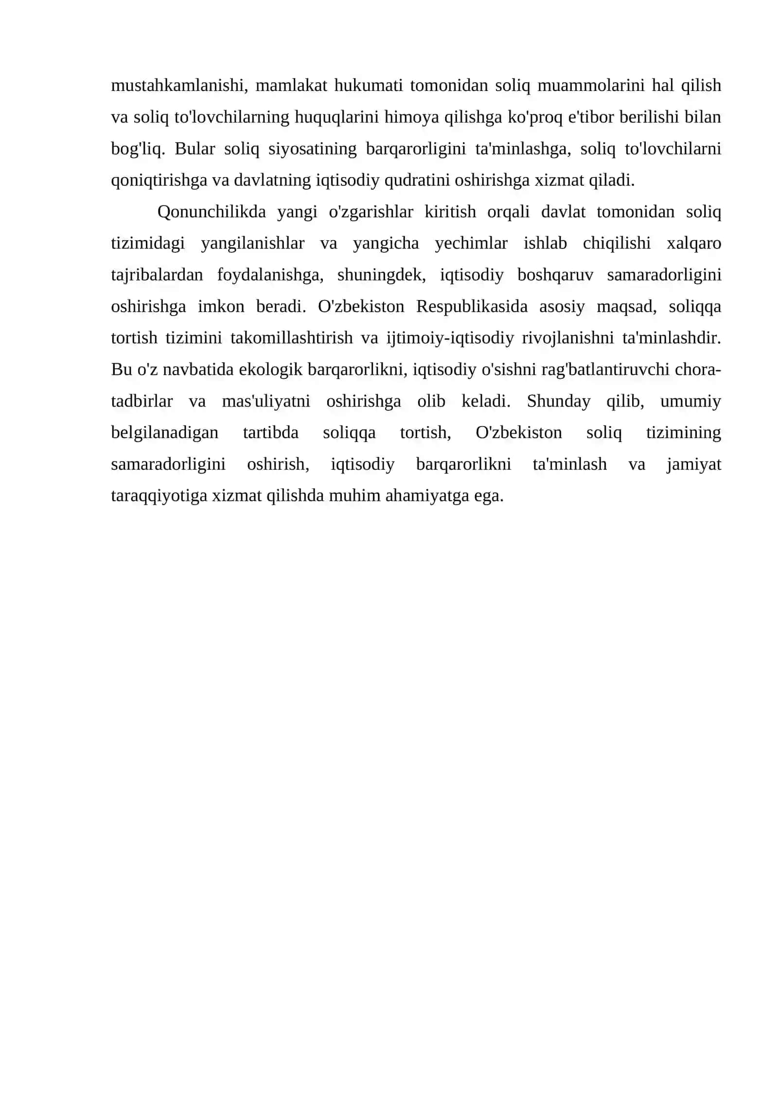 O'ZBEKISTON RESPUBLIKASIDA UMUMIY BELGILANGAN TARTIBDA SOLIQQA TORTISH 4