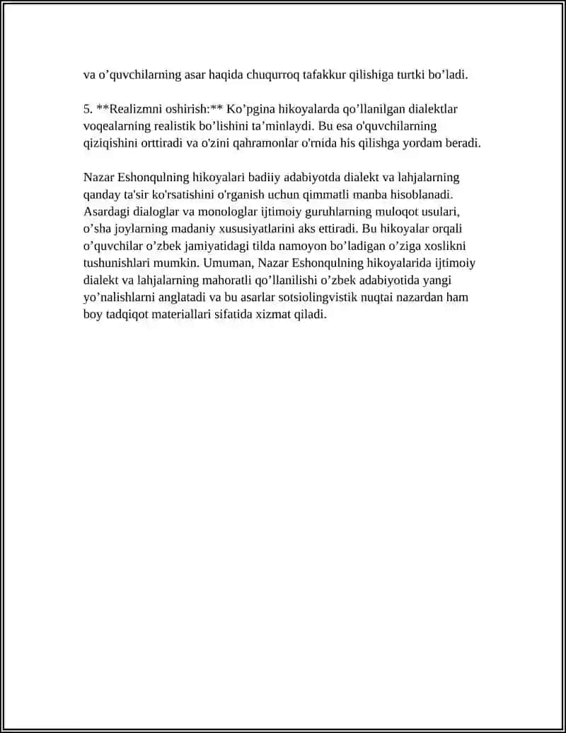 NAZAR ESHONQUL HIKOYALARI TILNING SOTSIOLINGVISTIK TAHLILI 4