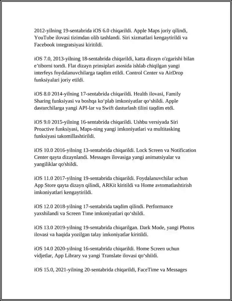 IOS MOBIL OPERATSION TIZIMI 4