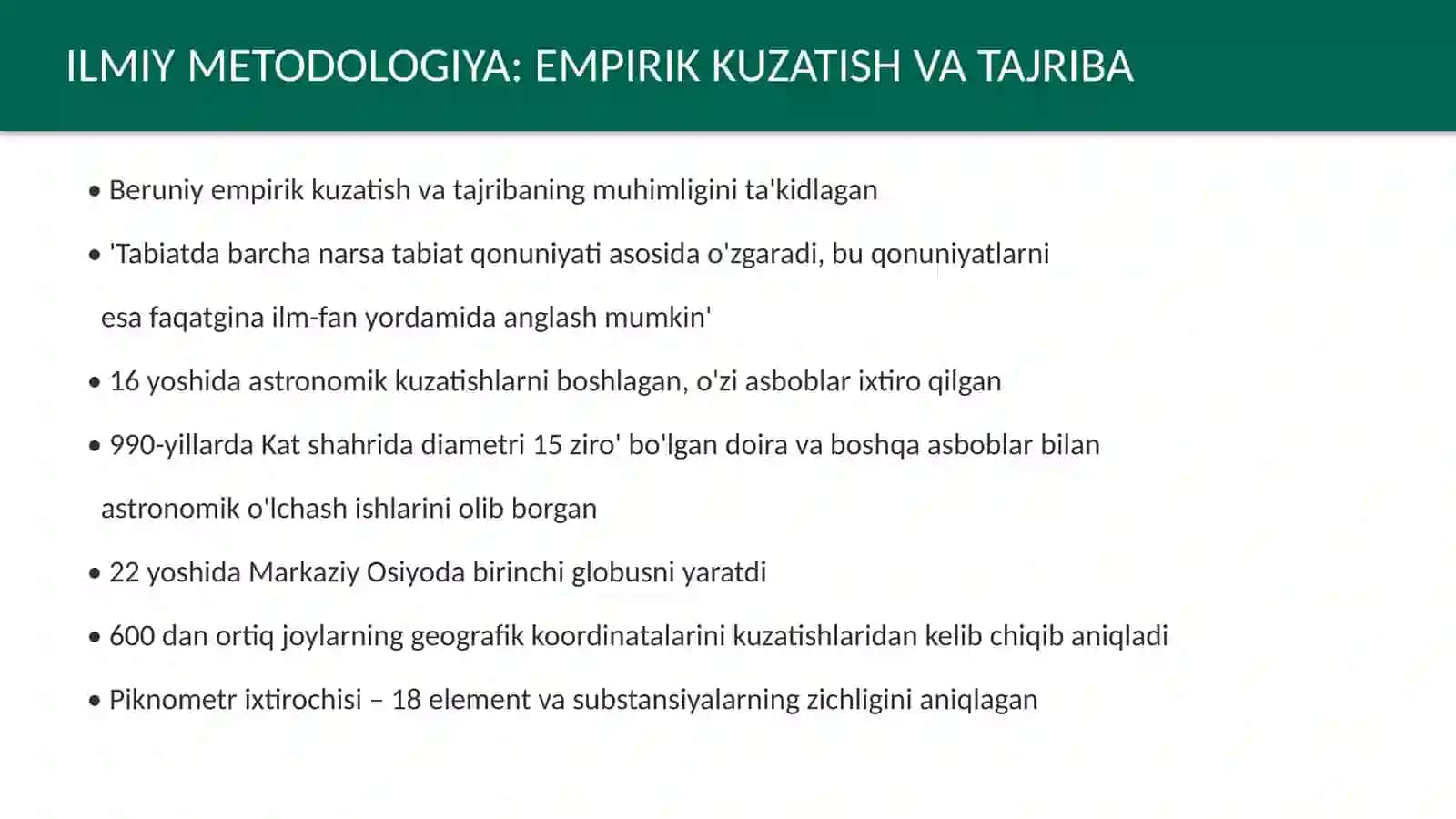 Abu Rayhon Beruniyning ta'lim-tarbiyaviy qarashlari 4