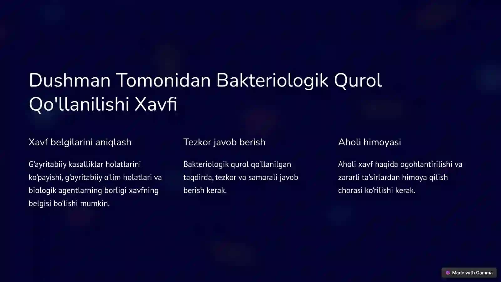 Bakteriologik qurol xavfi 4