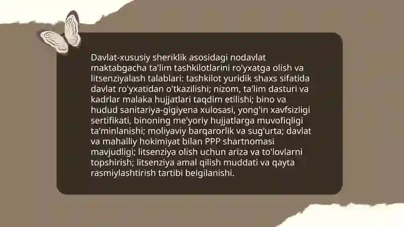 Davlat -xususiy sheriklik asosidagi nodovlat maktabgacha talim tashkilatida hamda pedagogning ish hujatlari (323-sonli buyruq) 4