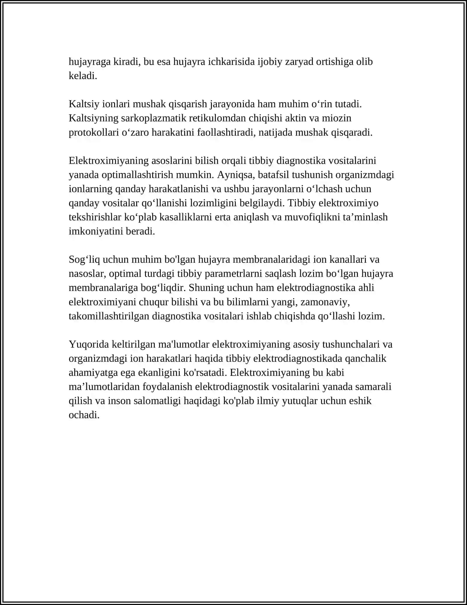 ELEKTIROKIMYO - TIBBIYOTDA ELEKTRODIAGNOSTIKANING ASOSI 4