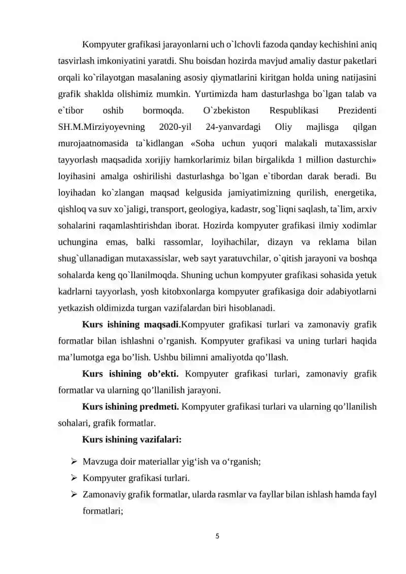 KOMPYUTER GRAFIKASI TURLARI VA ZAMONAVIY GRAFIK FORMATLAR 4