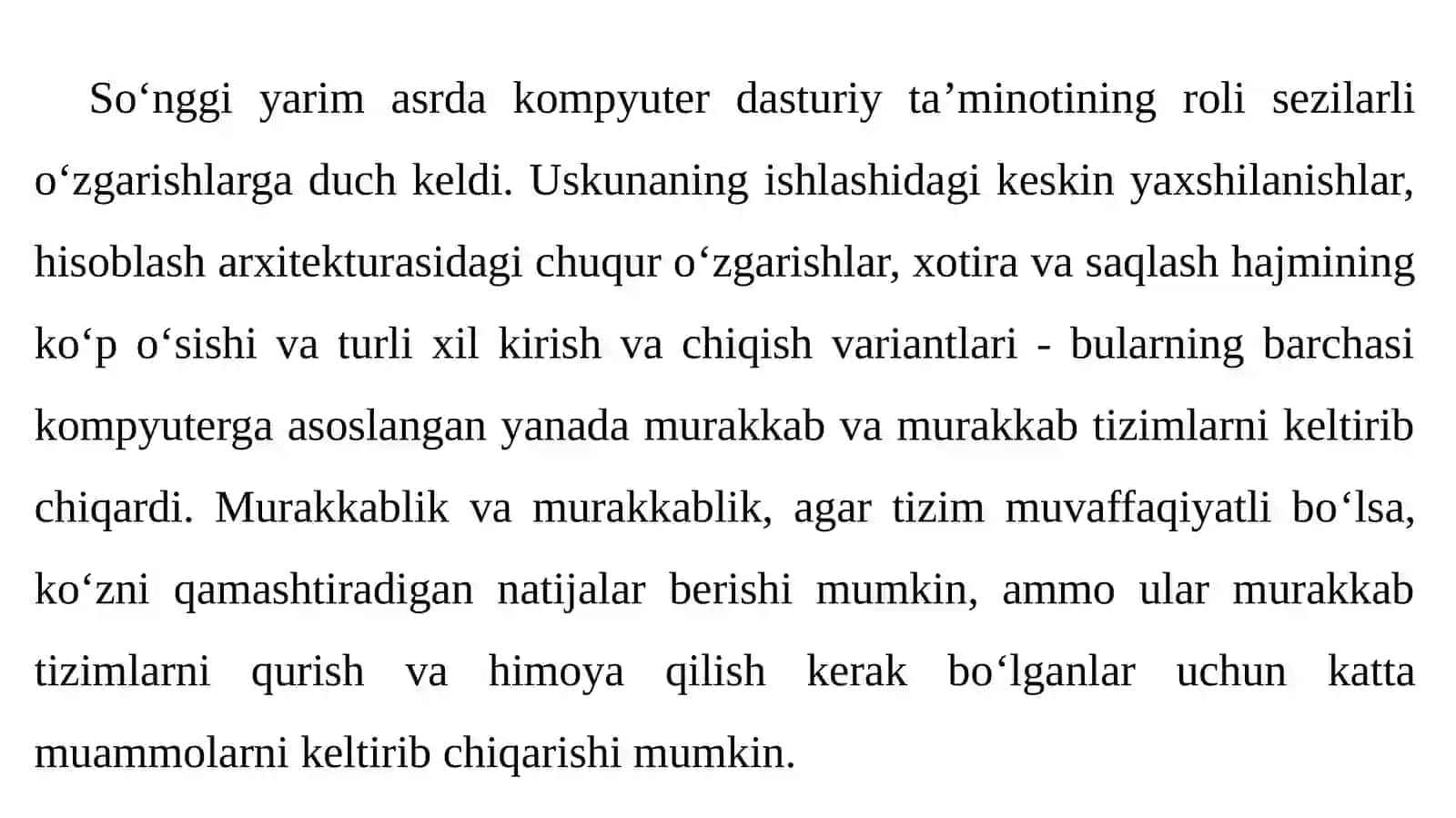 Dasturiy ta’minotning mohiyati 4