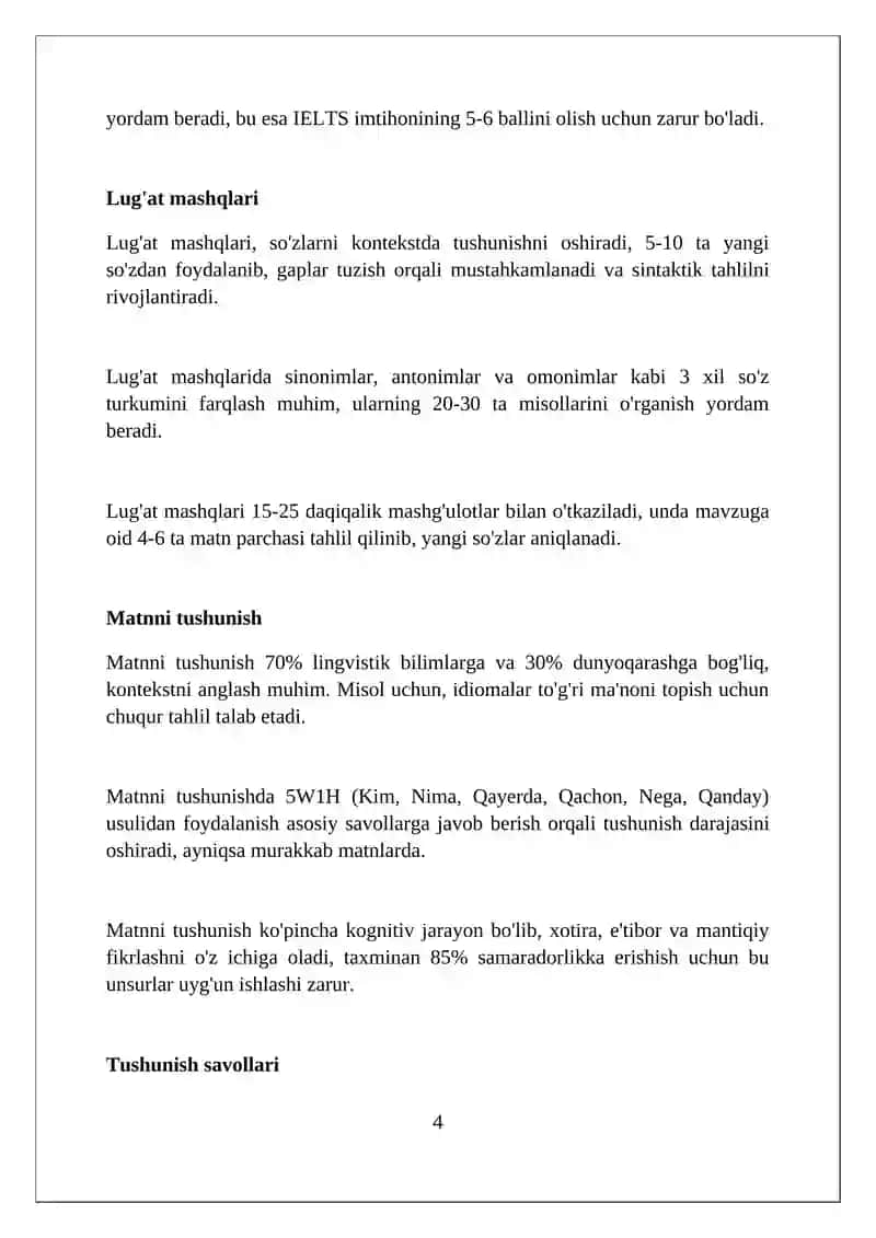 English forums or discussions malumot, vocobulary, comprehension questions, exercises 10 savol 4