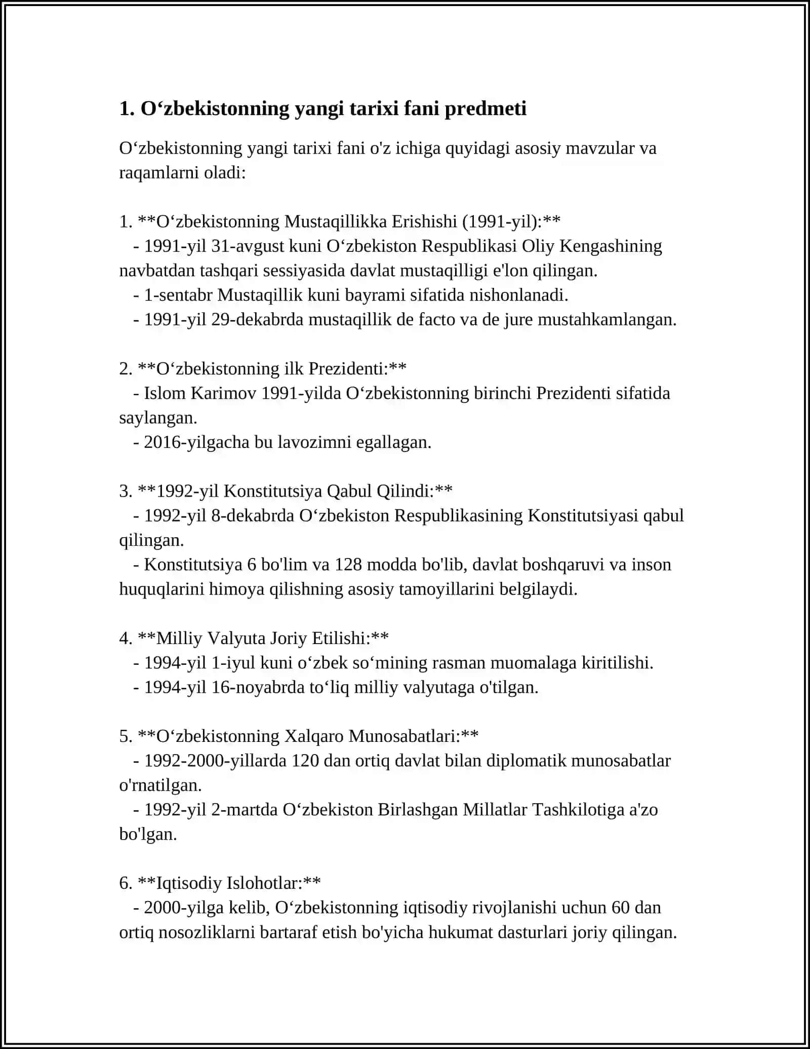 O'ZBEKISTONNING ENG YANGI TARIXI FANINING PREDMEDI VA MAQSADI 4
