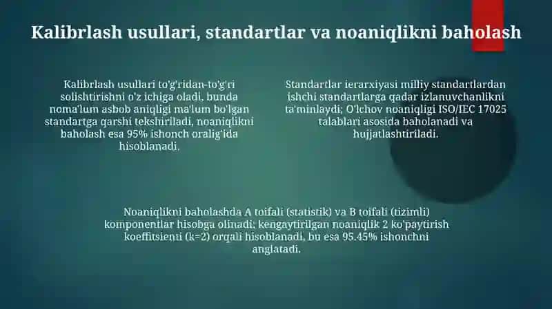 Elektr oʻlchov asboblarini kalibrlash 4