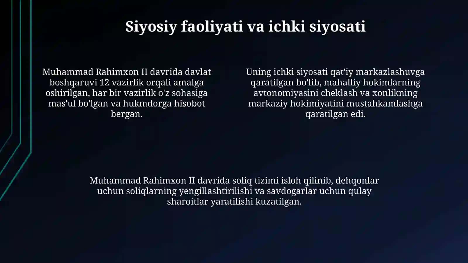 Muhammad Rahimxon II Feruz hayoti va ijodi 4