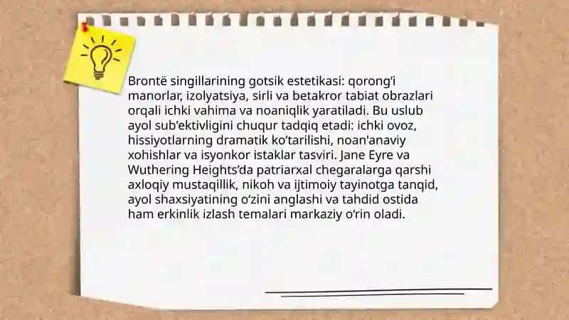 Ayol yozuvchilar va feministik adabiy yondashuv: Austen, Brontëlar, Dickinson 4