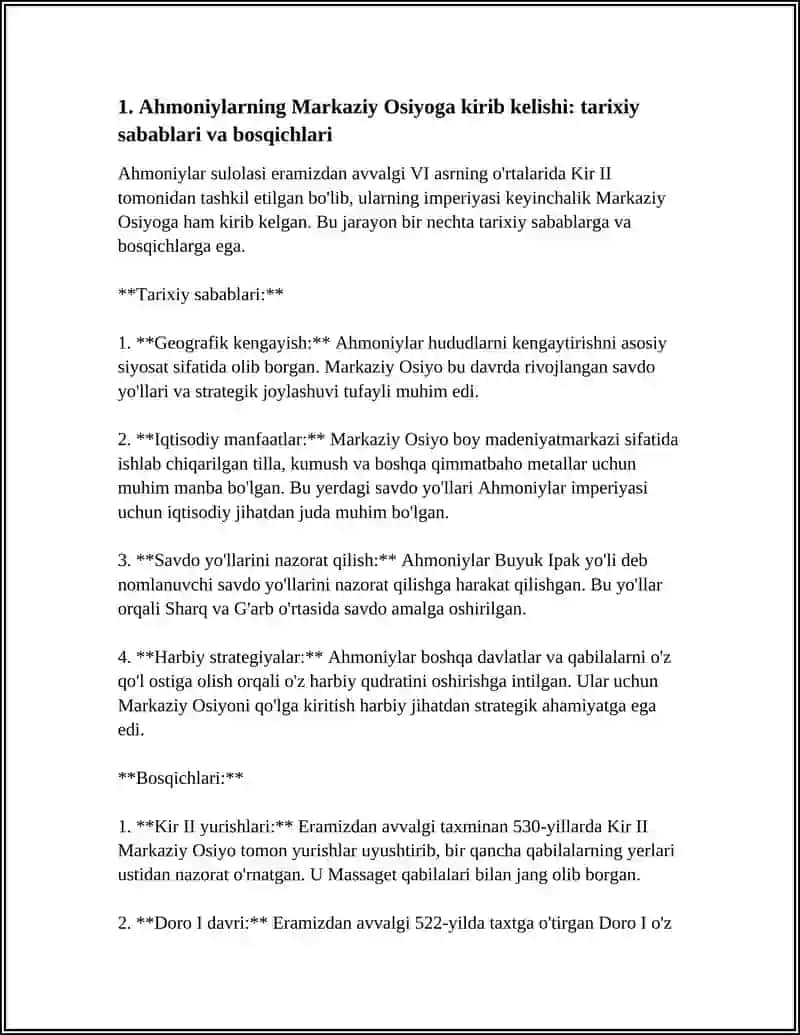 AHAMONIYLARNING MARKAZIY OSIYOGA KIRIB KELISHI AHAMONIYLAR DAVRIDA IJTIMOIY IQTOSODIY HAYOT 4