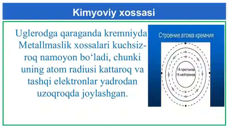 Kremniyning fizika va kimyoviy xossalari 4
