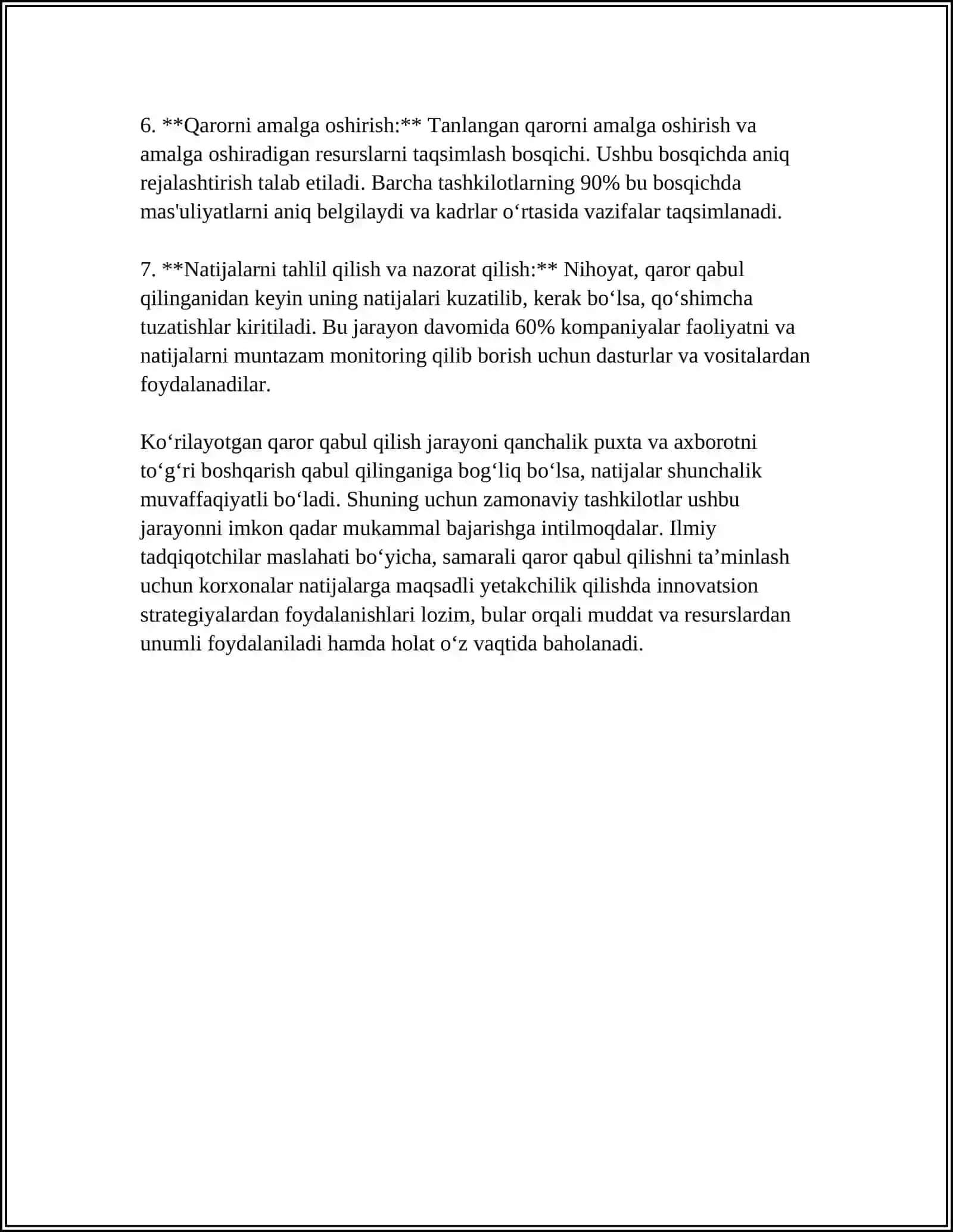 "TO'G'RI QAROR QABUL QILISH KO'NIKMALARINI RIVOJLANTIRISH" 4