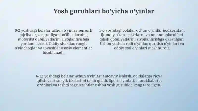 Bolalar oʻyinlarining turkumlari 4