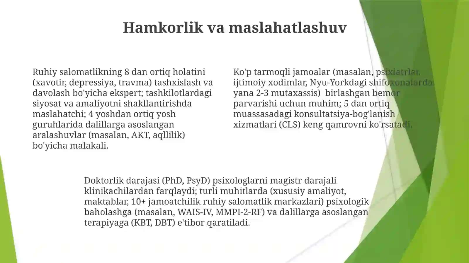 Klinik Psixolog Kasbining Uziga Xos Xususiyatlari 4