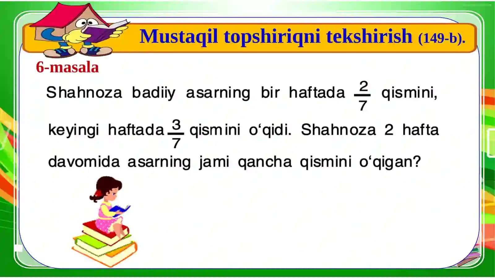 Birmahrajlik asrlarni ayirmasini topish 4