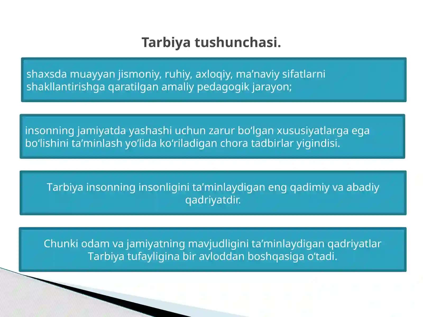 Tarbiya sifati 4