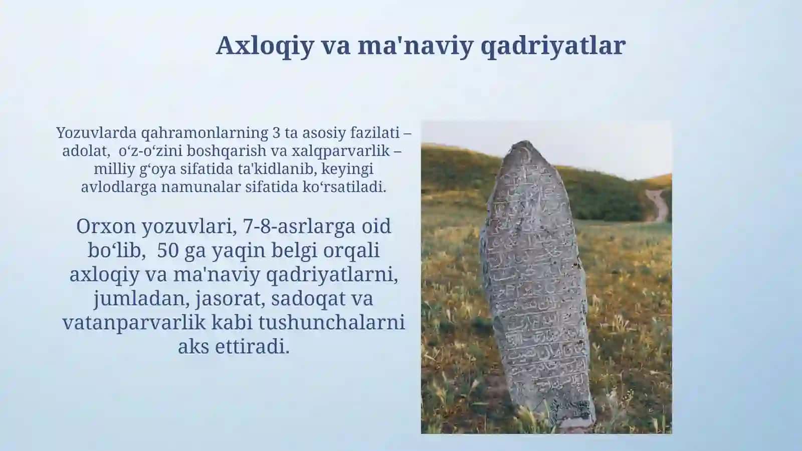 Orxon yozuvlari: til o'rganish va savodxonlik 4