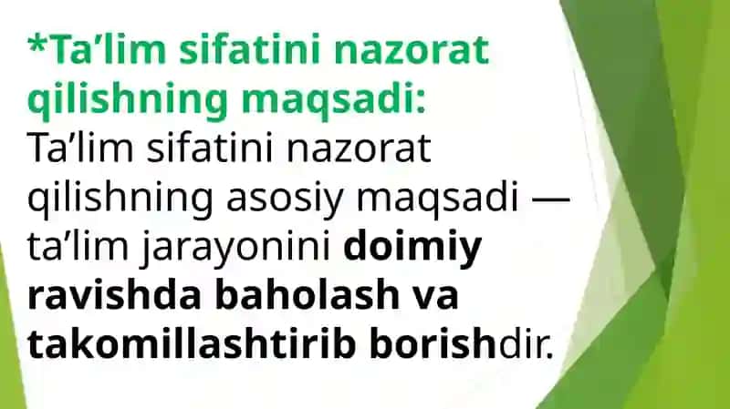 Ta’lim sifatini nazorat qilish va uning turlari 4