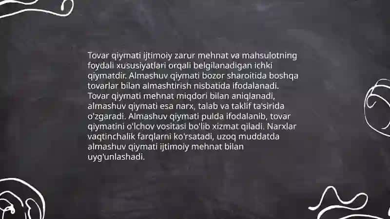 Tovar-pul munosabatlari 4