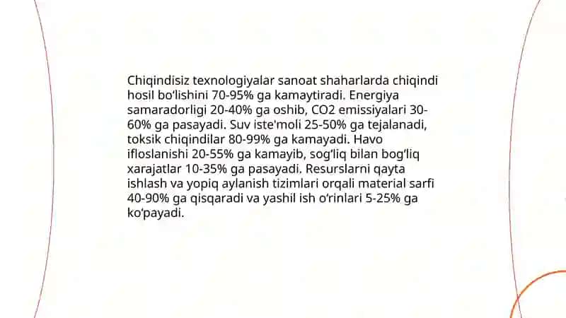 Sanoati rivojlangan shaharlarda chiqindisiz texnologiyalar tushunchasi va nazariy asoslari 4