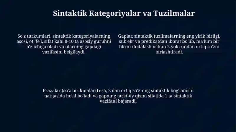 Sintaksis sozlarning grammatik bog'lanishi 4