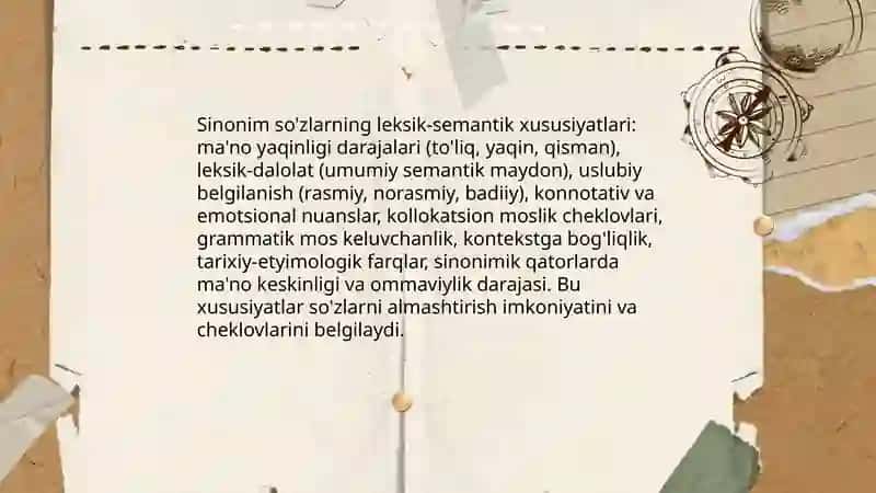 Sinonimiya hodisasi 4