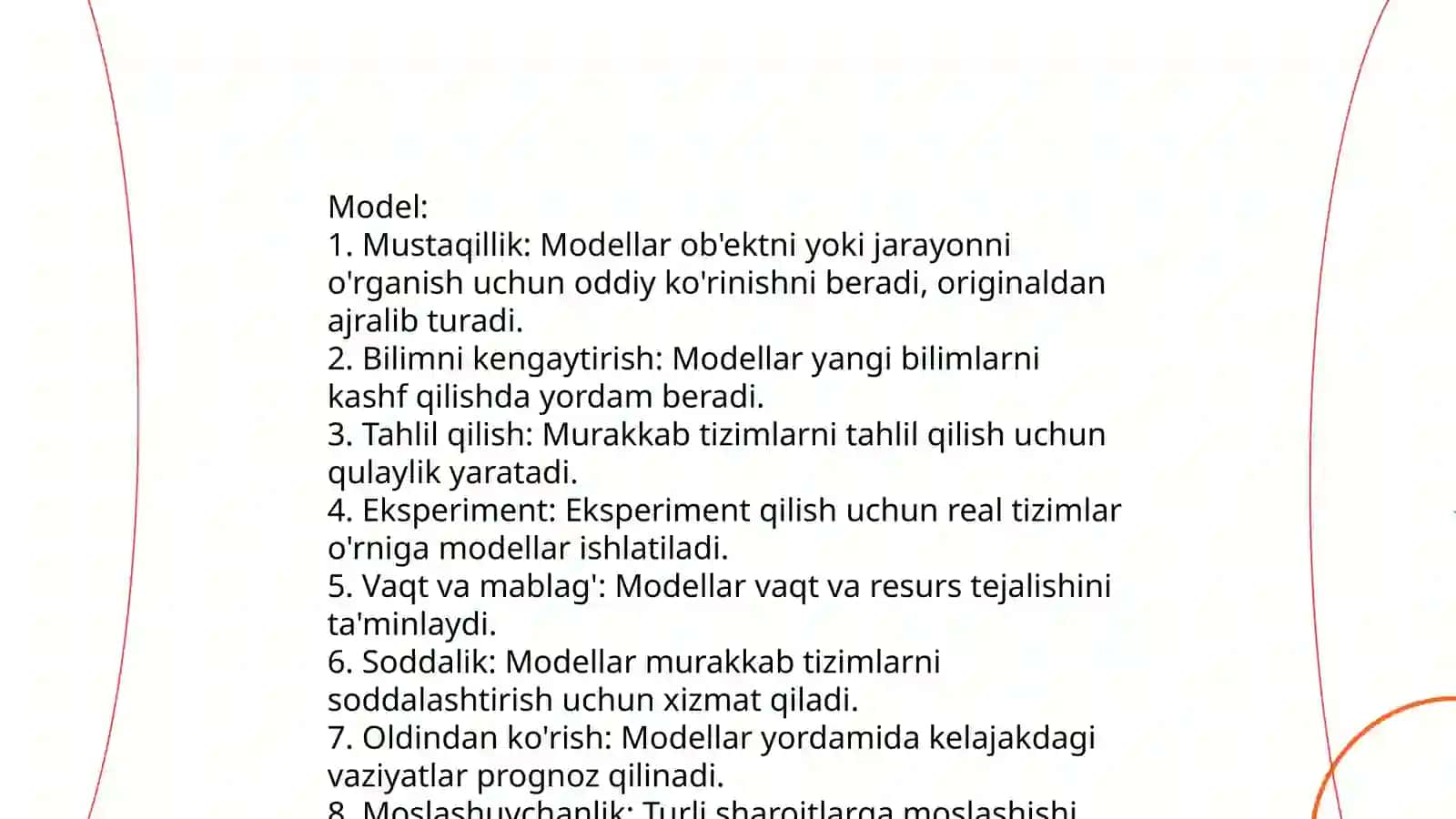 Model va modellashtirish 4