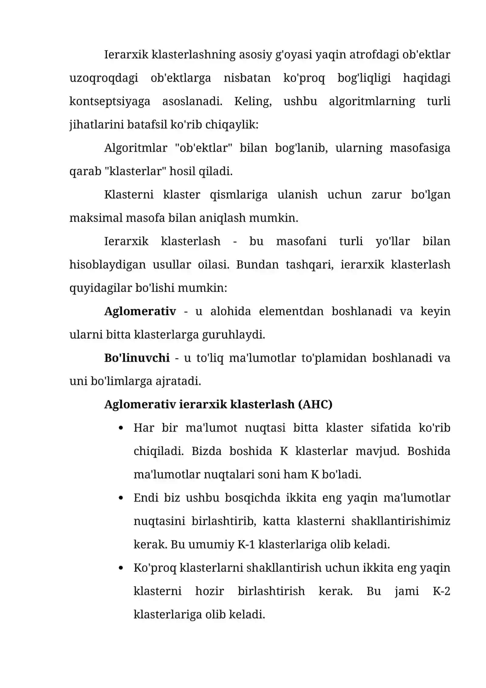 Klasterlash algoritmlari va uni amalda qoʼllanilishi 4