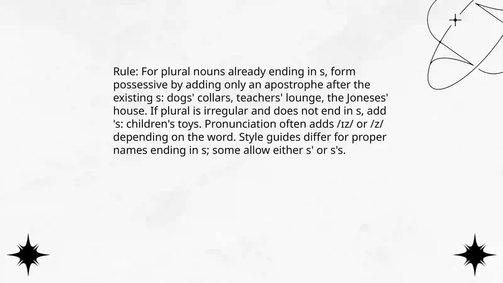 Plan: Singular noun possessive 4