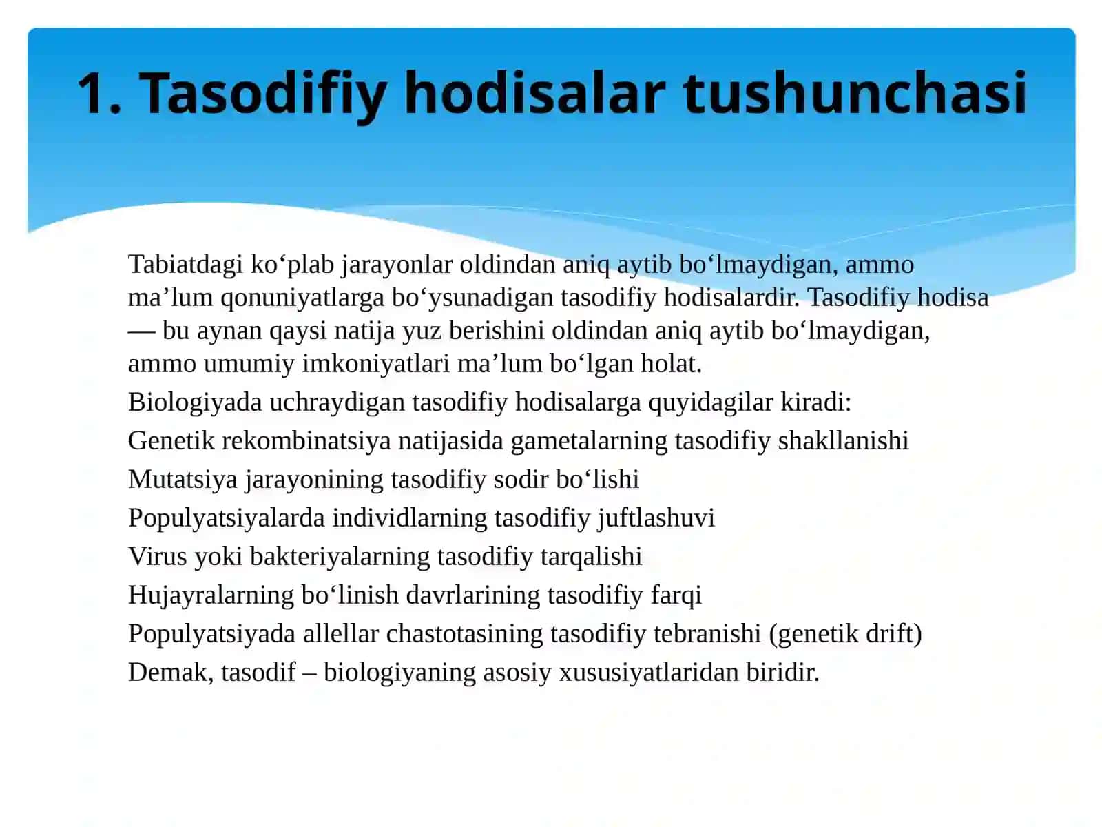 OLIY MATEMATIKA FANIDAN TAYORLAGAN TAQDIMOTI 4