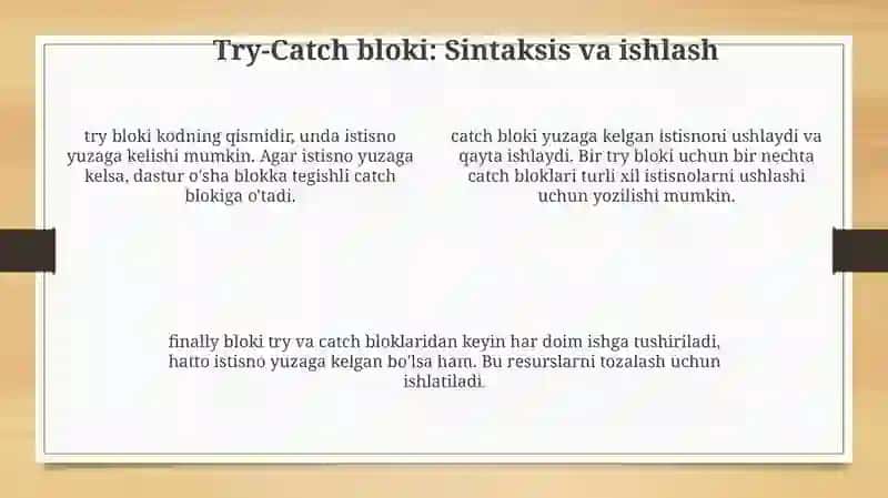 Istisnoholatlarvahodisalarniqaytaishlash 4