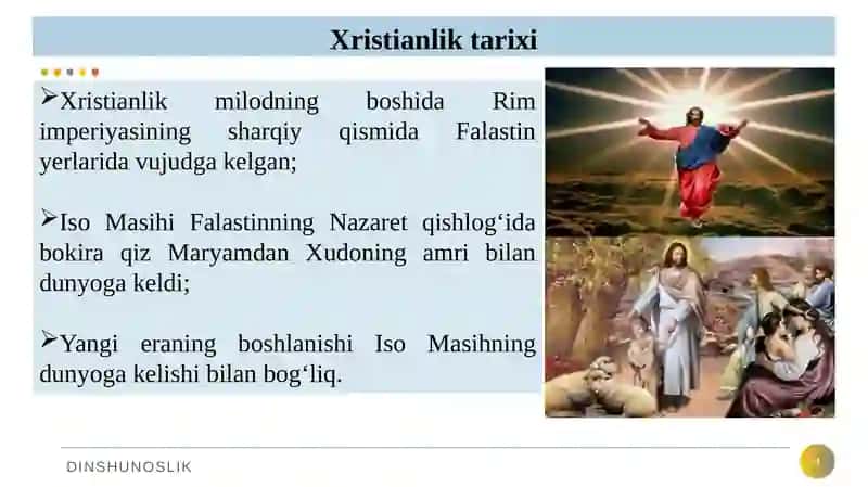 XRISTIAN DINI TARIXI VA ASOSIY GʻOYALARI 4