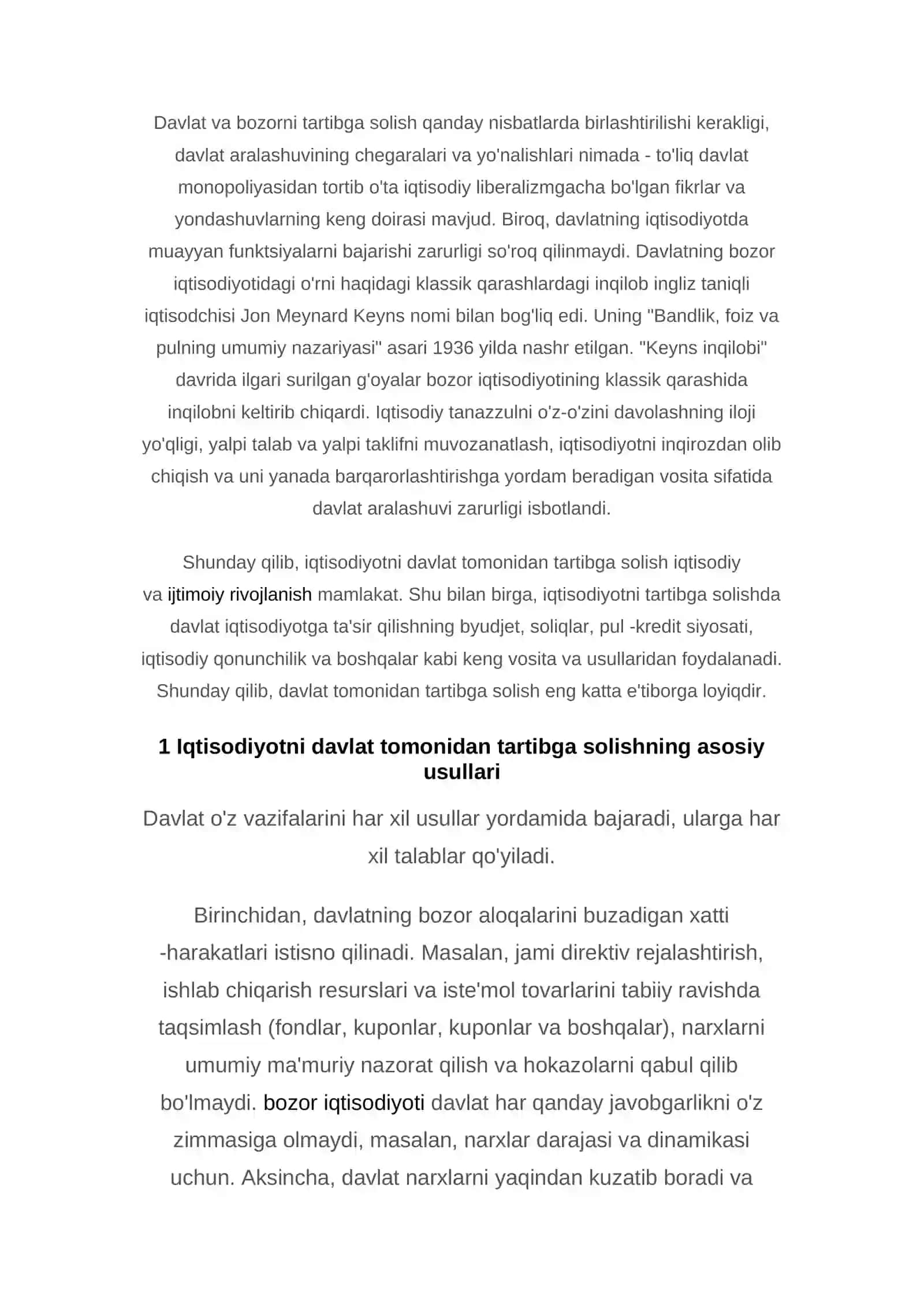 Iqtisodiyotni davlat tomonidan tartibga solishning mohiyati, shakllari va usullari 4