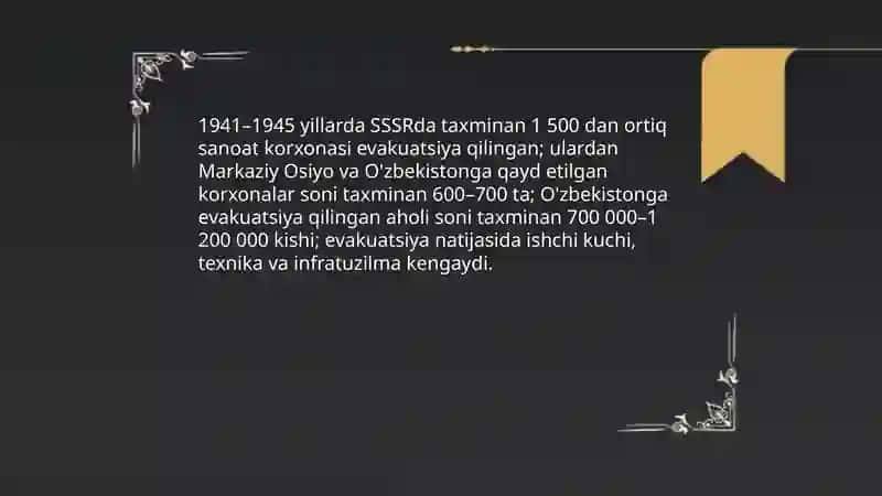 O'zbekiston jahon urshi davrida 1941-1945-yillar 4