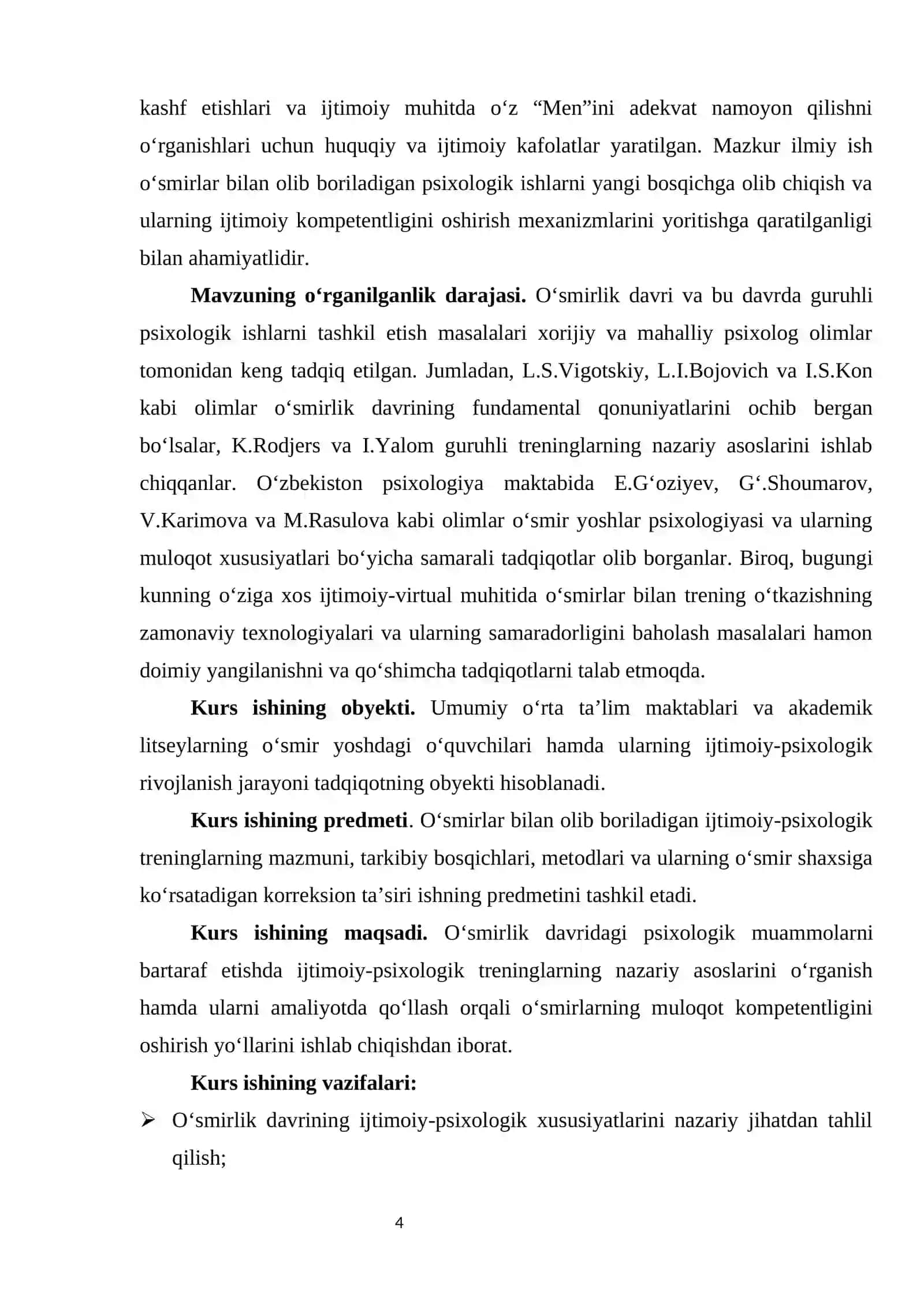 OʻSMIRLAR BILAN OLIB BORILADIGAN TRENINGLAR. 4