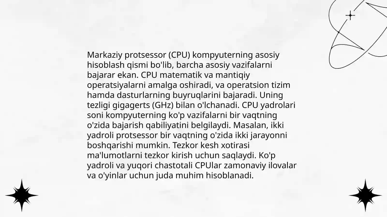 Kompyuterlar.Kompyuterning ishlash prinsipi va tashkil etuvchilari 4