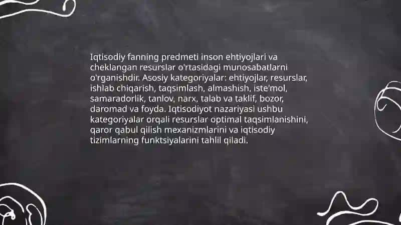 Iqtisodiyot nazariyasining predmenti va o'rganish usullari 4