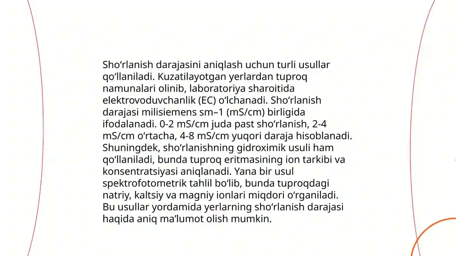 Tuproqni shoʻrlanishi va zichlashish darajasi boʻyicha bonitirovkalash koeffitsientini oʻrganish 4